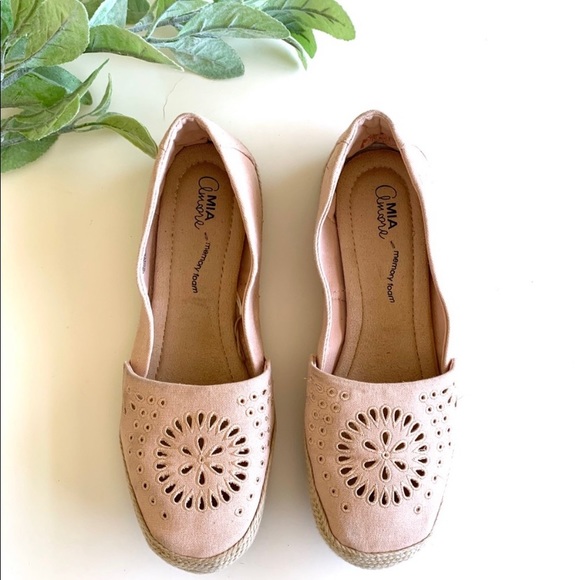 Mi Amore Shoes - Mia Amore Fernanda Pink Memory Foam Espadrilles